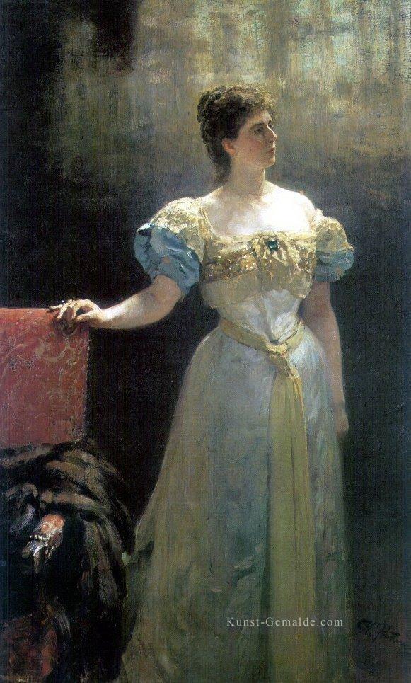 Porträt von Prinzessin Maria klavdievna Tenischewa 1896 Repin Ölgemälde